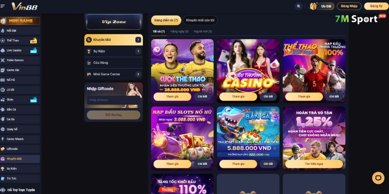 Nhà cái được người chơi biết đến nhờ vào việc triển khai thường xuyên các khuyến mãi