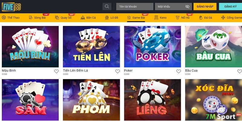 Giải trí cá cược trực tuyến thả ga tại FIVE88