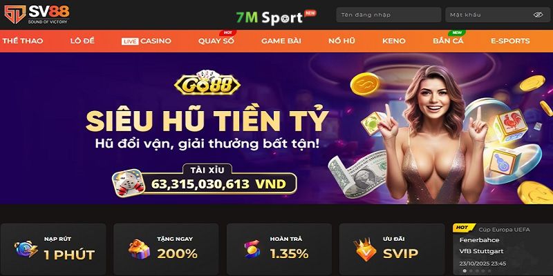 Nhà cái SV88 - Sân chơi cá cược hàng đầu dành cho game thủ khám phá