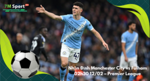 Đội hình dự kiến trước trận Manchester City vs Fulham